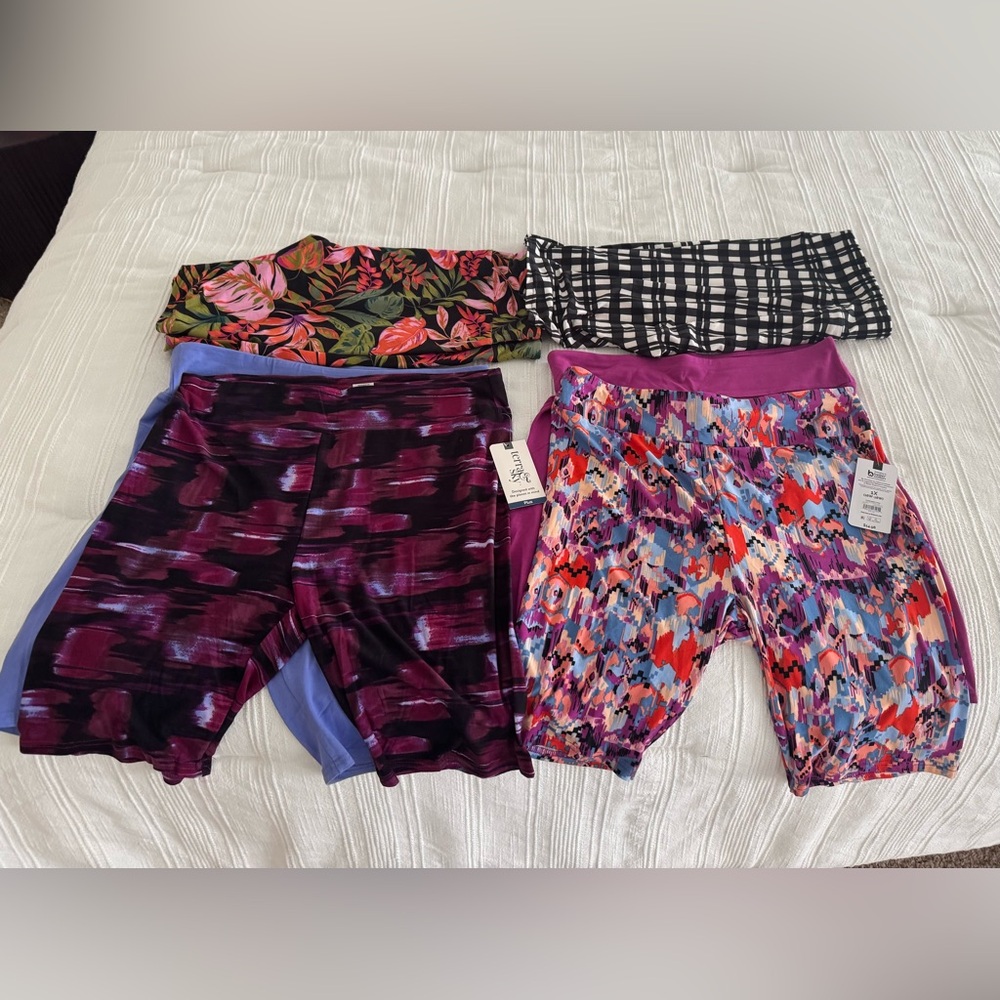 Terra & Sky Multicolor Patterned Leggings size 1X